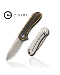 CIVIVI Knives C18062Q1 Mini Elementum Black Hand Rubbed Brass