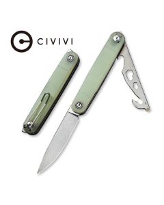 CIVIVI Knives Crit Front Flipper, Jade G10 Handle, Nitro-V blade steel with Multi-Tool blade ~ C20014F-2