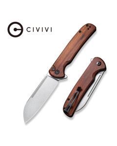 CIVIVI Chevalier Button Lock and Flipper Opening, Wood Handle ~ C20022-3