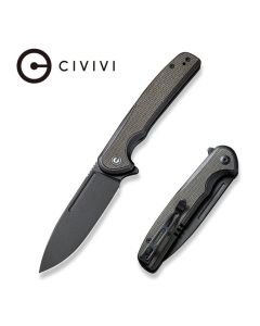 CIVIVI Knives Voltaic, Stainless Steel Handle w/ Micarta inlay, 14C28N Blade steel ~ C20060-3
