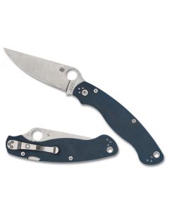 Spyderco Military 2, Cobalt Blue G10 Scales, CPM SPY27 Blade, Compression Lock ~ C36GCBL2