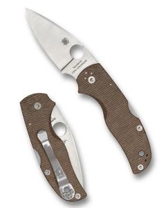 Spyderco Native 5, Brown Canvas Micarta, CPM Cru-Wear ~ C41MPCW5