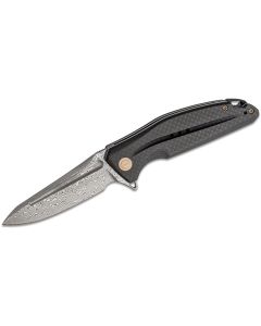 CIVIVI Knives C901DS Statera Flipper, Damascus Blade, G10 & Carbon Fibre handles