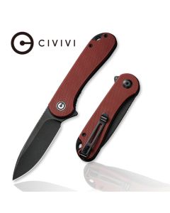 CIVIVI C907A-1 Elementum Linerlock, Burgundy G10 Handle, Black Stoneash D2 Blade