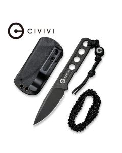 CIVIVI Knives Circulus Fixed Blade, Black Stonewash Finish ~ C22012-1