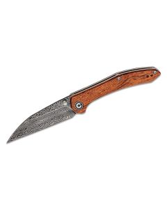 CIVIVI Knives Dylan Mallery Hadros, Damascus Wharncliffe Blade, Cuibourtia Wood Handles ~ C20004-DS1
