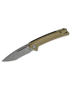  CIVIVI Knives Keen Nadder Flipper, N690 Compound Tanto Blade, Olive Micarta Handles ~ C2021C