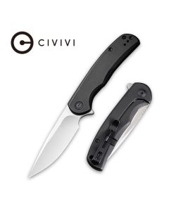 Civivi NOx Flipper Knife, Black Stainless Steel Handle, Nitro-V Blade ~ C2110B