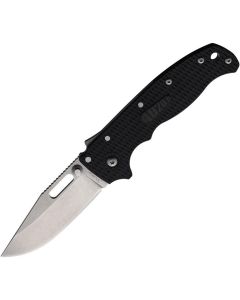 Demko Knives AD20.5 Shark Lock, Black Grivory Handles, AUS10 Clip Point Blade