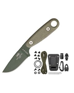 ESEE Knives IZULA-II-OD Olive Drab Blade, Micarta Handles, Black Sheath with Kit