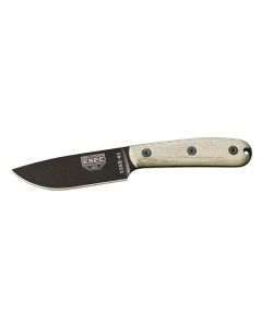 ESEE Knives ESEE-4HM-K Black Blade, Traditional Micarta Handles, Black Kydex Sheath