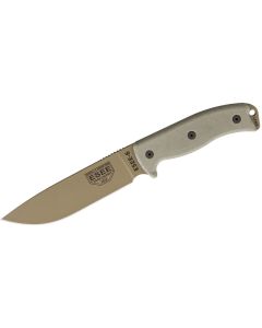 ESEE Knives ESEE-6P-DE Dark Earth Plain Edge Blade with Coyote Brown Sheath