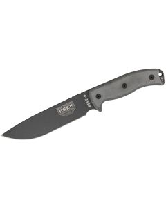ESEE Knives ESEE-6P-TG Gunsmoke Plain Edge Blade with Black Sheath