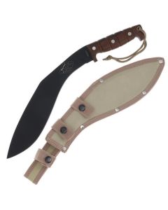 ESEE Knives Expat Jaraca Kukri, Walnut Handle, 1075 Carbon Blade Steel