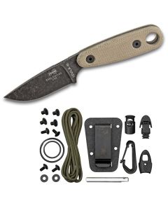 ESEE Knives IZULA-II-BO-KIT Black Oxide Blade, Micarta Handles, Black Sheath with Kit