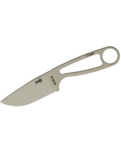 ESEE Knives IZULA-DT-KIT, Desert Tan Blade, Black Sheath, with survival kit 