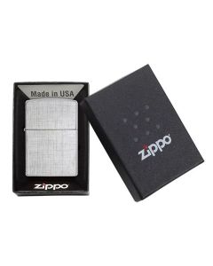 Zippo Linen Weave Chrome Lighter 28181