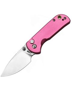 CJRB Mica, AR-RPM9 Blade steel,  Pink Aluminium Handles, Button Lock ~ J1934PK