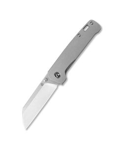 QSP Penguin Titanium, 154CM Sheepsfoot Stonewash Blade Blade ~ QS130-Q