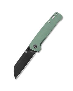 QSP Penguin Green Titanium, 154CM Sheepsfoot Stonewash Blade ~ QS130-Y