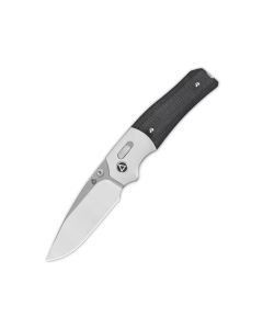 QSP Vault GlydeLock, Black Micarta Handle, 14C28N Satin Blade ~ QS157-A1