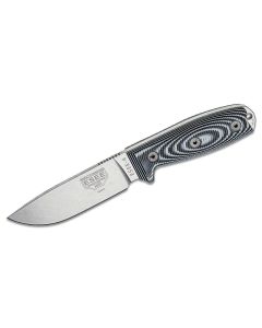 ESEE Knives ESEE-4PS35V-002 S35VN Plain Edge Blade, 3D Machined Gray/Black G10 Handles, Black Sheath