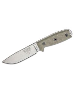 ESEE Knives ESEE-4PS35V S35VN Plain Edge Blade, Micarta Handles, Black Sheath
