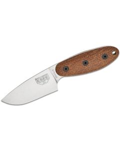 ESEE Knives Sencilo, Burlap Micarta Scales, A2 Blade Steel, Black Kydex Sheath