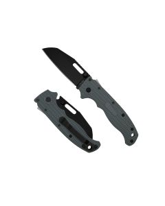 Demko Knives AD20.5 Shark Lock, Grey Grivory Handles, Black DLC D2 Shark Foot Blade