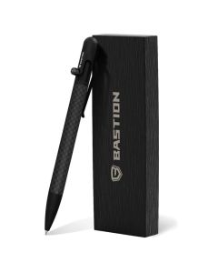 Bastion Slim Bolt Action Pen Carbon Fibre and Black S/S