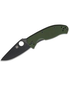 Spyderco Tenacious Green G10 with Black Blade ~ C122GPBGR