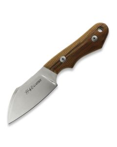 Viper Knives Handy 2, Böhler M390 Sheepfoot Blade, Walnut Handles, Leather Sheath ~ VT4048NO