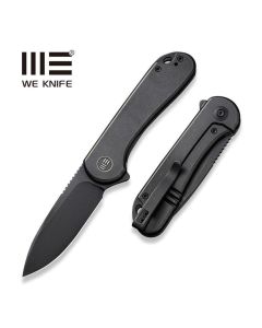 WE KNIFE Elementum Flipper, Black Ti Scales with Black CPM 20CV Blade - WE18062X-3