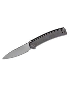 WE KNIFE 2102A Upshot, Black Titanium Scales with bead blasted 20CV Blade