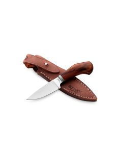 LionSteel Willy, Santos Wood Handles, M390 Blade Steel, Leather Sheath ~ WL1ST