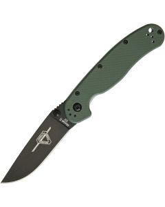 Ontario RAT Model II Folder D2 Blade Steel, Olive Drab Handles with Black Blade ~ 8830OD
