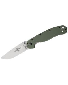 Ontario RAT Model I Folder D2 Blade Steel, Olive Drab Handles with Satin Blade ~ 8867OD