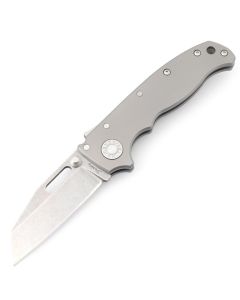 Demko Knives AD20.5 Shark Lock, Smooth Titanium Handles, 20CV Shark Foot Blade