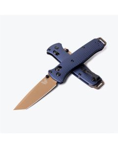 Benchmade 537FE-02 Bailout M4 Flat Earth Cerakote Plain Tanto, Crater Blue Aluminium Handle