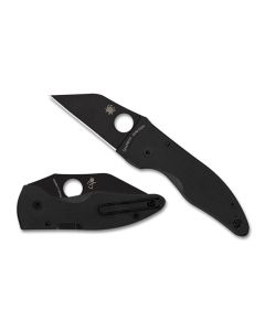 Spyderco MicroJimbo Black G-10 Scales, Black Blade ~ C264GBK