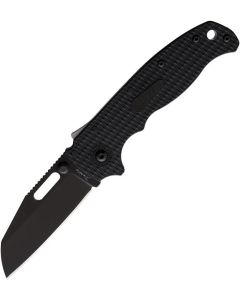 Demko Knives AD20.5 Shark Lock, Black Grivory Handles, Black DLC D2 Shark Foot Blade