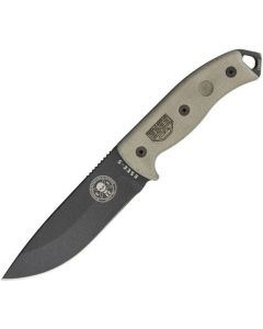 ESEE Knives ESEE-5P-TG Gunsmoke Plain Edge Blade with Black Sheath
