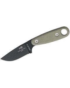 ESEE Knives IZULA-II-B, Black Blade, Micarta Handles, Black Sheath