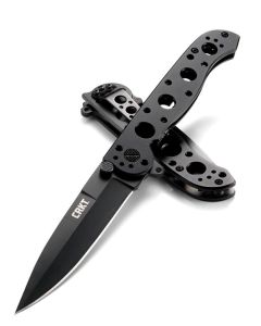CRKT M16-03KS Carson Flipper Frame Lock, Black Spear Point Blade, Black Stainless Steel Handles