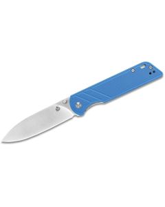 QSP Parrot, Blue G10 Scales, D2 Satin Blade, Version 2 ~ QS102-D
