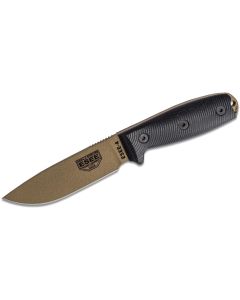 ESEE Knives ESEE-4PDE-001 Dark Earth Plain Edge, 3D Black G10 Handles, Black Sheath