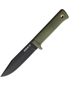 Cold Steel SRK Compact SK-5 Black Blade, Olive Drab Handle