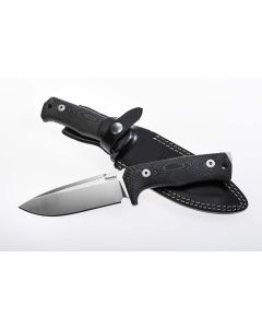 LionSteel T5, Black Micarta, Satin Finished Blade